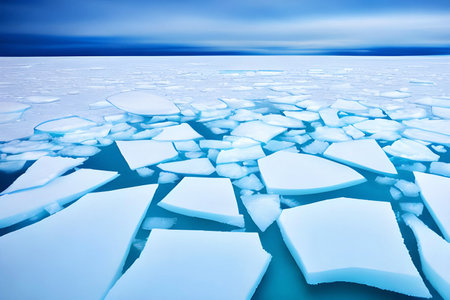 cracked arctic ice, Ai generated, PS alteredの素材
