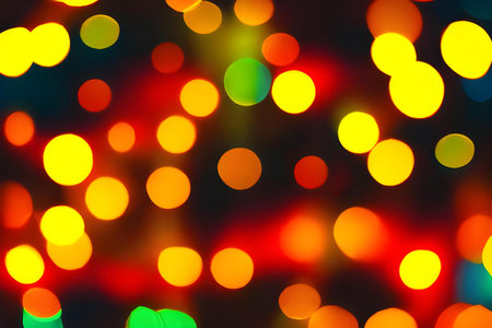 holyday golden lights bokeh blurの写真素材