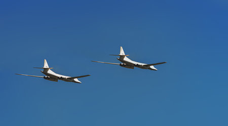 squadron of jet warplanes