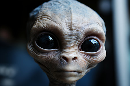 Ethereal alien portrait.Sscience fiction concept from the enigmatic depths of outer space.の素材
