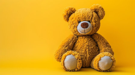 This 12-inch teddy bear is a perfect addition to any childs room. Soft, huggable, high-quality, and sure to be a beloved companion. Ideal for decoration, photography, and childrens stores.の素材