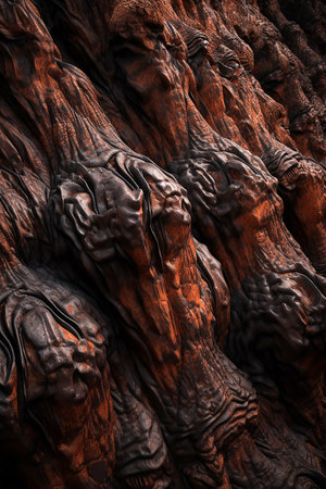 Fiery Impressions, Pattern. Generative AI.の素材