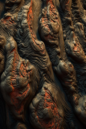 Volcanic Abstract Pattern, Generative AI.の素材