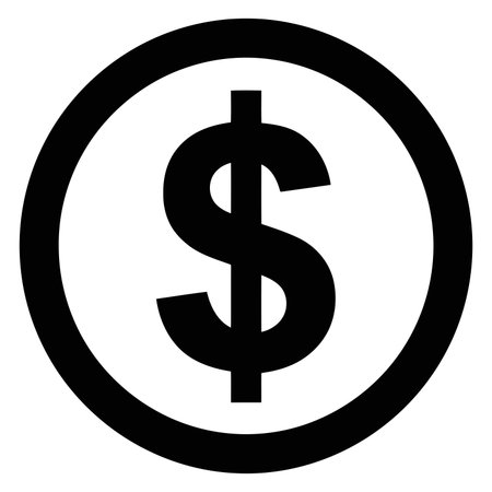 Dollar sign icon. Flat illustration of dollar sign icon for webのイラスト素材