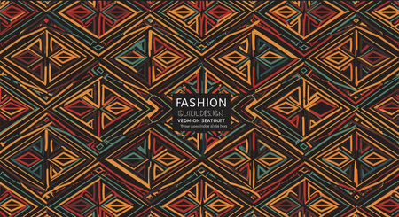 Seamless geometric pattern in retro style. Vector illustration for your designの素材