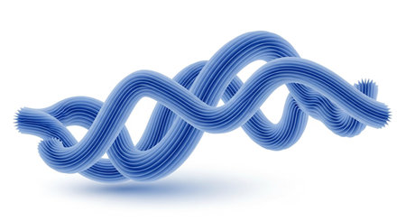 Abstract background twisted 3d rendering minimalist design wavy design line art visual. Creative design wavy lines texture style.の素材