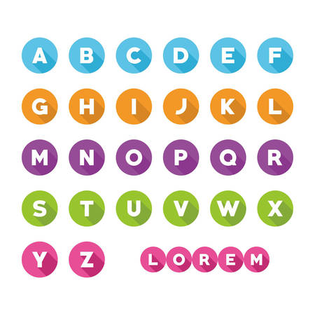 Long Shadow Alphabetのイラスト素材