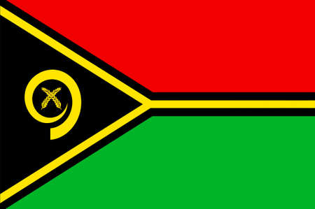 Flag of Vanuatu, Melanesia. 3d illustrationの写真素材
