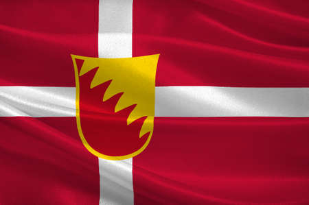 Flag of Solrod is a municipality in Denmark in Zealand Region. 3d illustrationの写真素材