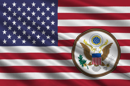 Flag of United States of America (USA). 3D illustration