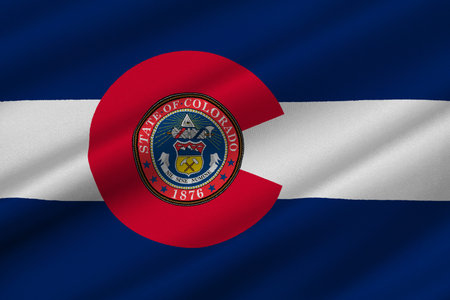 Flag of Colorado in United States. 3D illustrationの写真素材