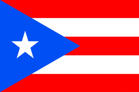 Flag of Puerto Rico State located in the northeastern Caribbean, United States. 3D illustrationの写真素材