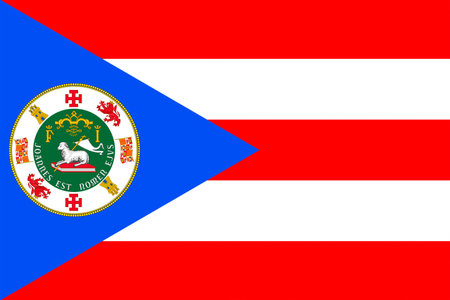 Flag of Puerto Rico State located in the northeastern Caribbean, United States. 3D illustrationの写真素材