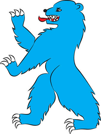 Bear in attacking the rack. Vector imageのイラスト素材