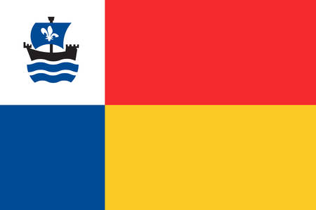 Flag of Almere is a planned city and municipality in the province of Flevoland, Netherlands.のイラスト素材