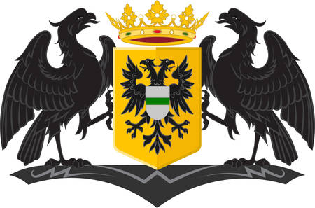 Coat of arms of Groningen is the main municipality as well as the capital city.のイラスト素材