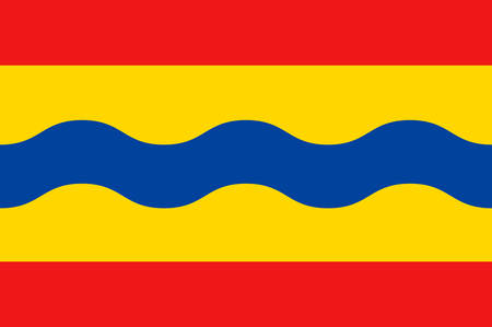 Flag of Overijssel or Overissel is a province of the Netherlands in the central-eastern part of the country. Vector illustrationのイラスト素材