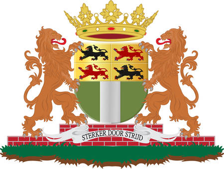 Coat of arms of Rotterdam is a city in South Holland, the Netherlands. Vector illustrationのイラスト素材