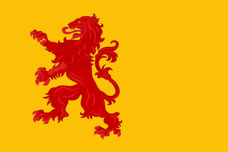Flag of South Holland is a province in the midwestern Netherlands. Vector illustrationのイラスト素材