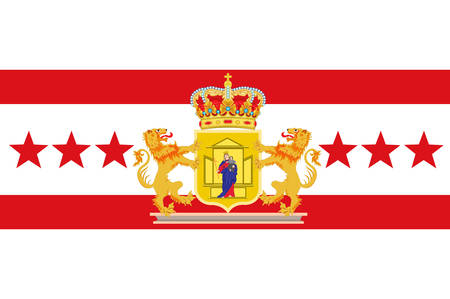 Flag of Drenthe is a province of the Netherlands. Vector illustrationのイラスト素材