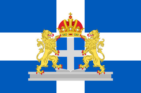 Flag of Flag of Zwolle is a municipality and the capital city of the province of Overijssel, Netherlands. Vector illustrationのイラスト素材