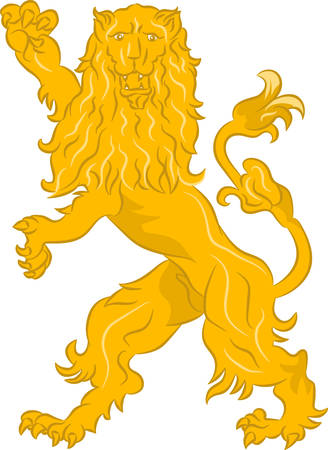 The rebels lion - the heraldic symbol used in the flags and coats of armsのイラスト素材