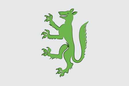 Flag of Belley is a commune in the Ain department in eastern France. Vector illustrationのイラスト素材