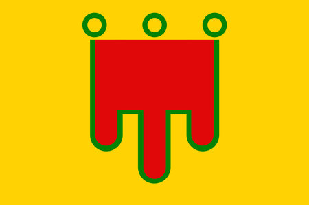 Flag of Auvergne is a former administrative region of France. Vector illustrationのイラスト素材