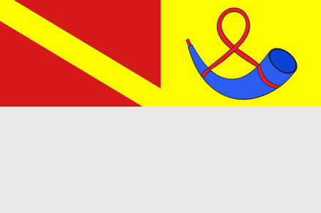 Flag of Lons-le-Saunier is a commune and capital of the Jura department in eastern France. Vector illustrationのイラスト素材
