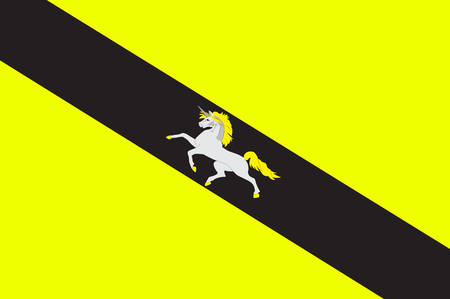 Flag of Saverne is a commune in the Bas-Rhin department in Grand Est in north-eastern France Vector illustrationのイラスト素材