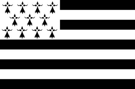 Flag of Brittany is one of the 18 regions of France. The regional capital is Rennes Vector illustrationのイラスト素材