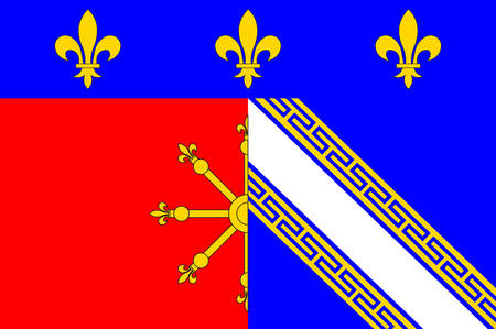 Flag of Chaumont is a commune of France, and the capital of the Haute-Marne department Vector illustrationのイラスト素材