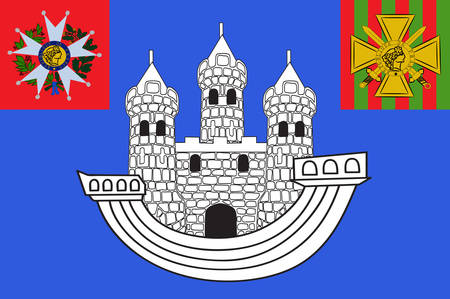 Flag of Saint-Dizier is a commune in the Haute-Marne department in north-eastern France Vector illustrationのイラスト素材