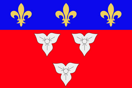Flag of Orleans is a city in north-central France, it is the capital of the Loiret department and of the Centre-Val de Loire region Vector illustrationのイラスト素材