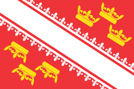 Flag of Alsace is a cultural and historical region in eastern France now located in the administrative region of Grand Est Vector illustrationのイラスト素材