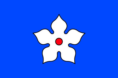Flag of Haguenau is a commune in the Bas-Rhin department of France Vector illustrationのイラスト素材