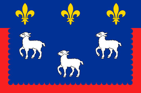 Flag of Bourges is the capital of the department of Cher in central France Vector illustrationのイラスト素材