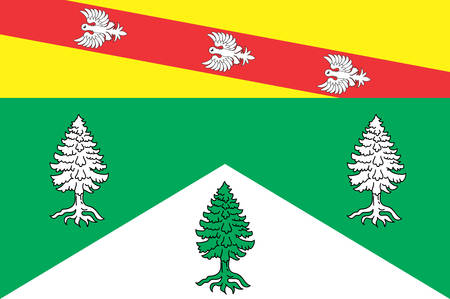 Flag of Vosges is an eastern department of France. Vector illustrationのイラスト素材