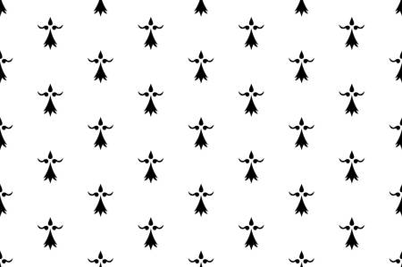 Flag of Brittany is one of the 18 regions of France. The regional capital is Rennes. Vector illustrationのイラスト素材