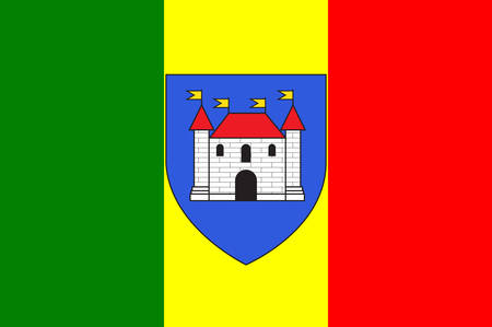 Flag of Chateauroux is the capital of the Indre department in central France. Vector illustrationのイラスト素材