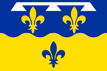 Flag of Loir-et-Cher is a department in the Centre-Val de Loire region, France. Vector illustrationのイラスト素材