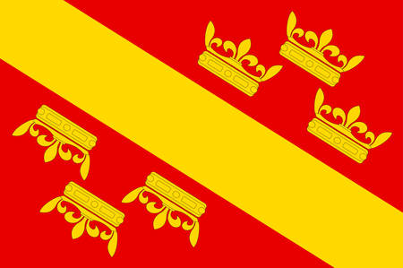 Flag of Haut-Rhin is a department in the Grand Est region of France. Vector illustrationのイラスト素材
