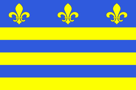 Flag of Montreuil or Montreuil-sur-Mer is a sub-prefecture in the Pas-de-Calais department in northern France. Vector illustrationのイラスト素材