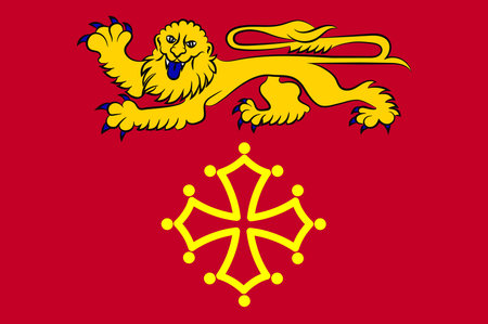 Flag of Tarn-et-Garonne is a department in the southwest of France. Vector illustrationのイラスト素材