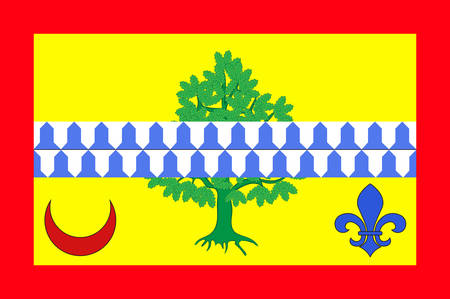 Flag of Le Raincy is a sub-prefecture of the Seine-Saint-Denis department and the seat of the Arrondissement of Le Raincy, France. Vector illustrationのイラスト素材