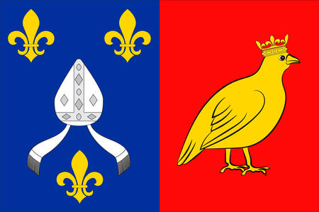 Flag of Charente-Maritime is a department on the southwestern coast of France. Vector illustrationのイラスト素材