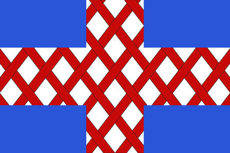 Flag of Cholet is a commune of western France in the Maine-et-Loire department. Vector illustrationのイラスト素材