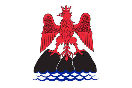 Flag of Alpes-Maritimes is a department of the Provence-Alpes-Cote d'Azur region in the extreme southeast corner of France. Vector illustrationのイラスト素材
