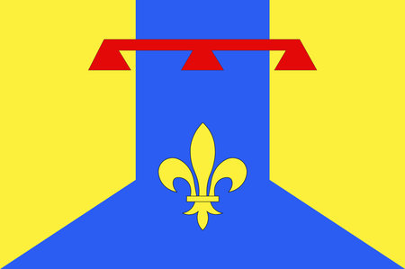 Flag of Bouches-du-Rhone is a department in the south of France. Vector illustrationのイラスト素材