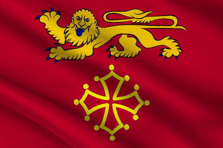 Flag of Tarn-et-Garonne is a department in the southwest of France. 3d illustrationの写真素材